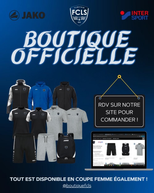 FC Loire & Sillon, boutique, équipements sportifs